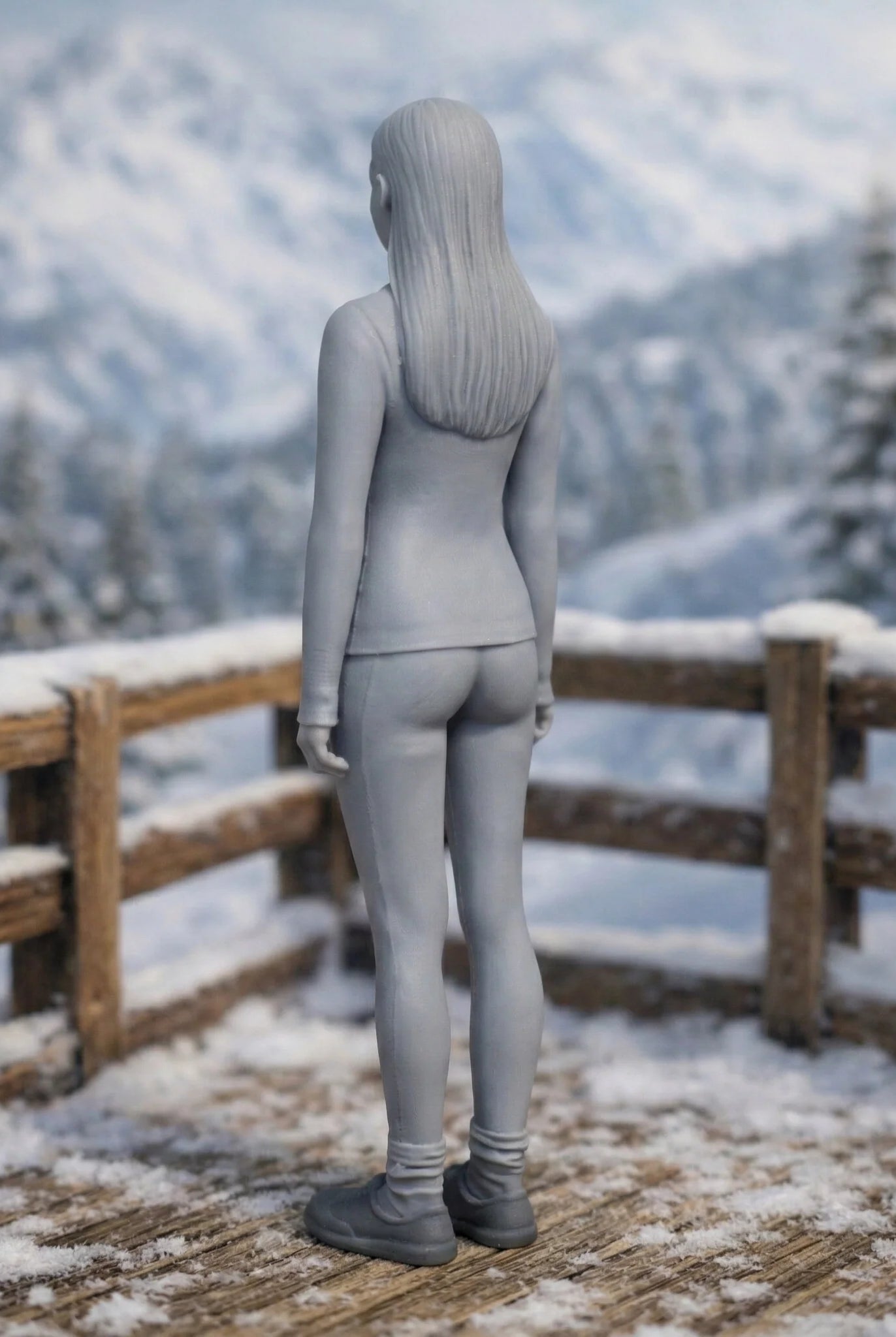 Professional Athlete in Technical Base Layer | Resin Figurine