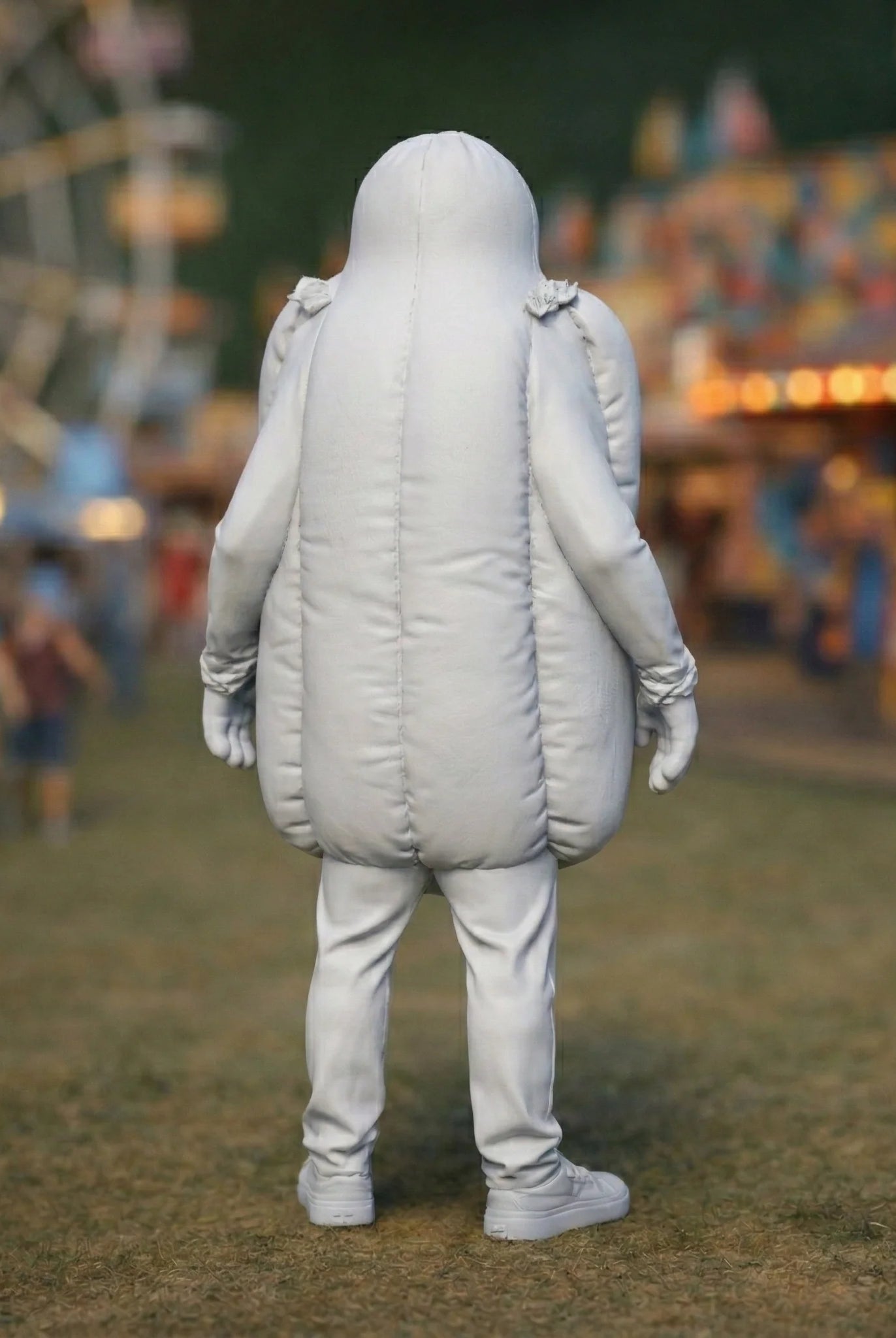 Fancy Dress Reveller in Hot Dog Costume | Resin Figurine