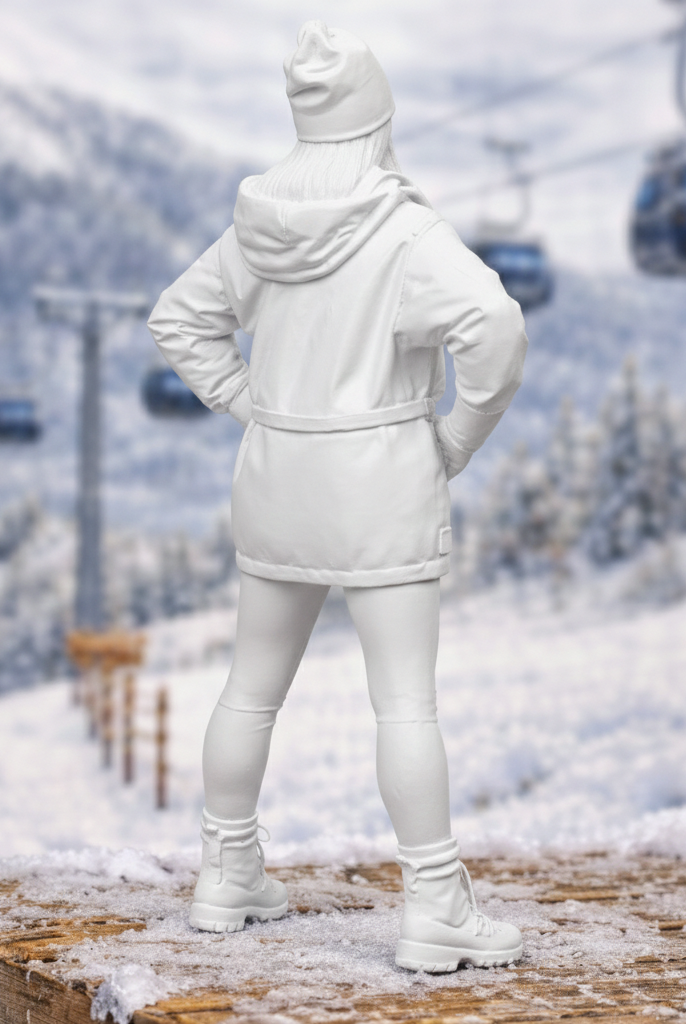 Technical Alpine Specialist in Two-Tone Anorak | Resin Figurine