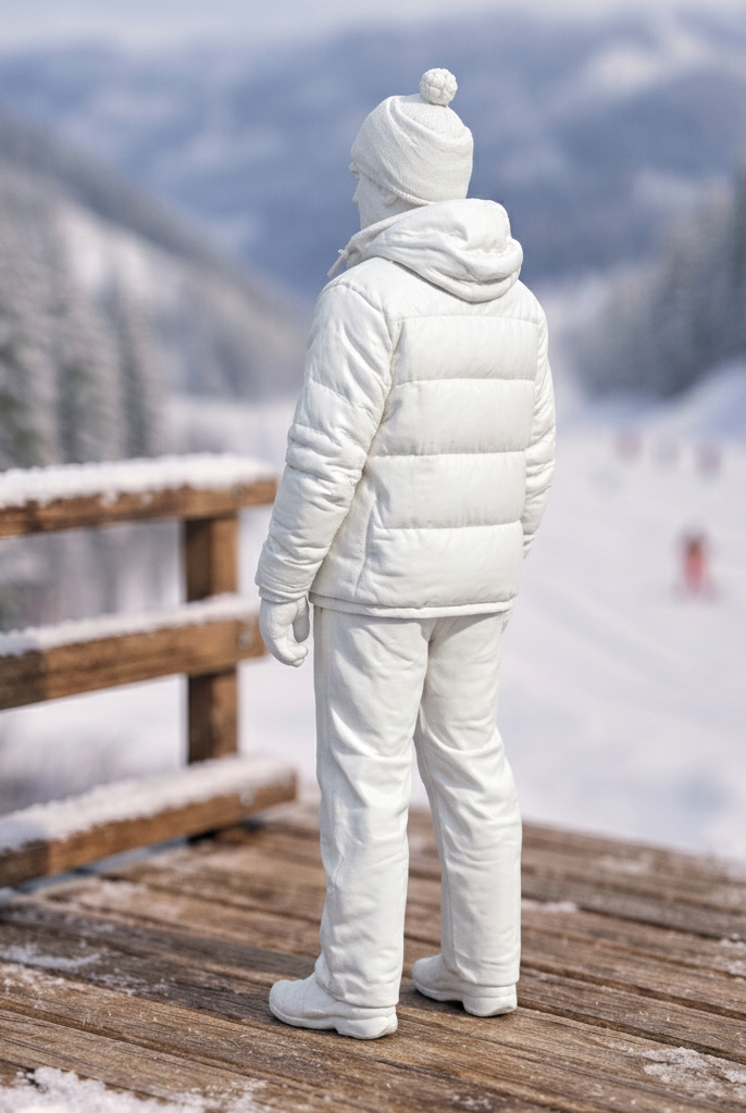 Mountain Explorer in Insulated Down Jacket | Resin Figurine
