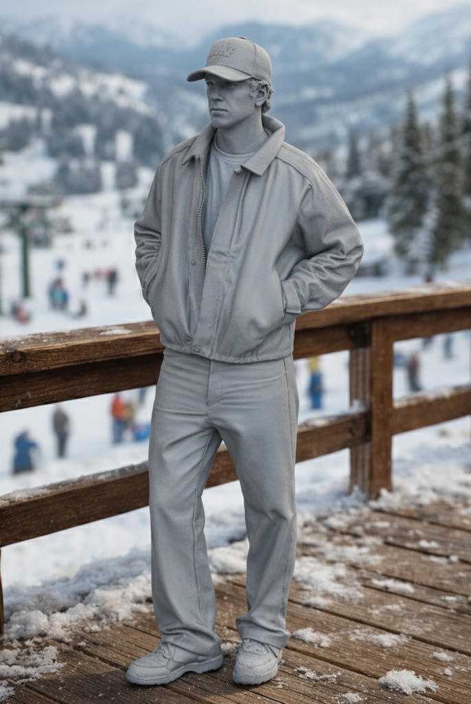 Contemporary Urban Traveller in Harrington Jacket | Resin Figurine