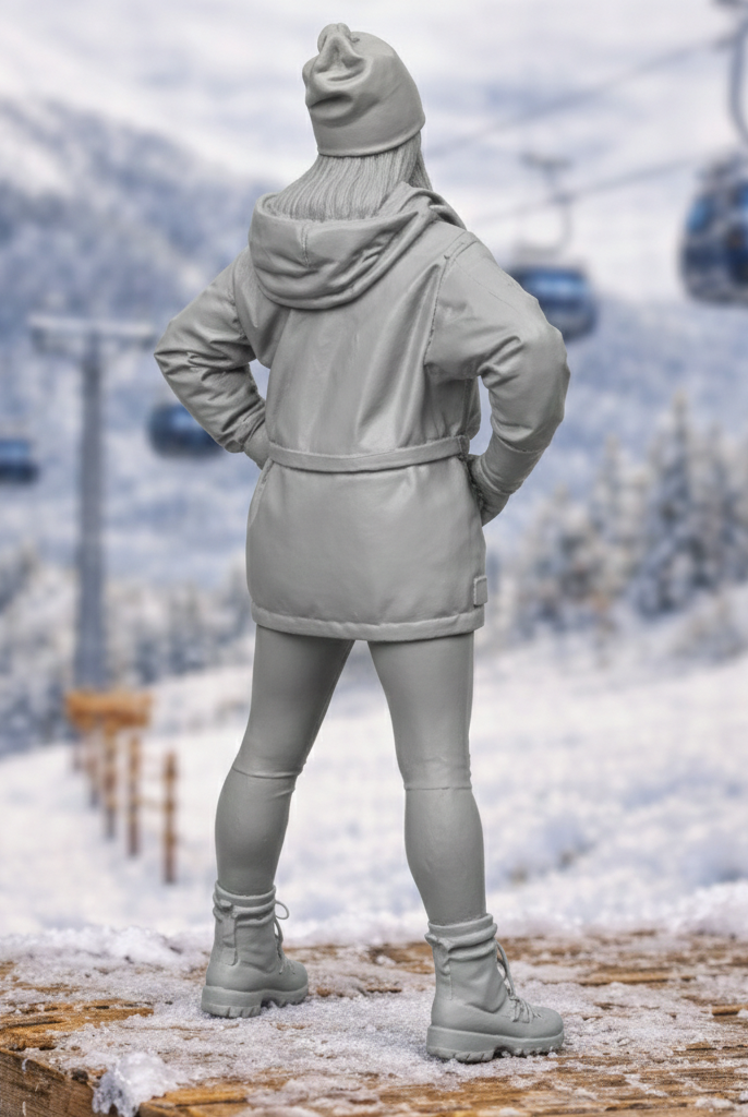 Technical Alpine Specialist in Two-Tone Anorak | Resin Figurine