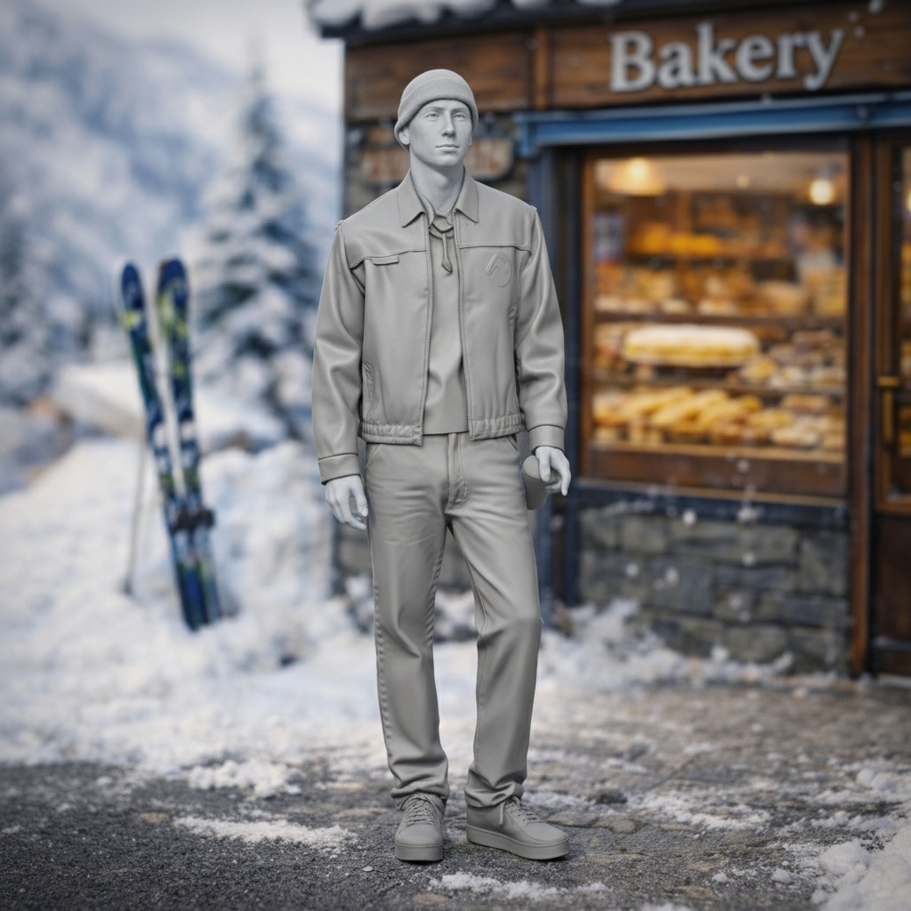 Alpine Local in Harrington Jacket & Light Denim | Resin Figurine