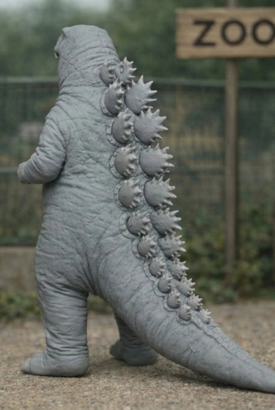 Fancy Dress Reveller in Dinosaur Costume | Resin Figurine