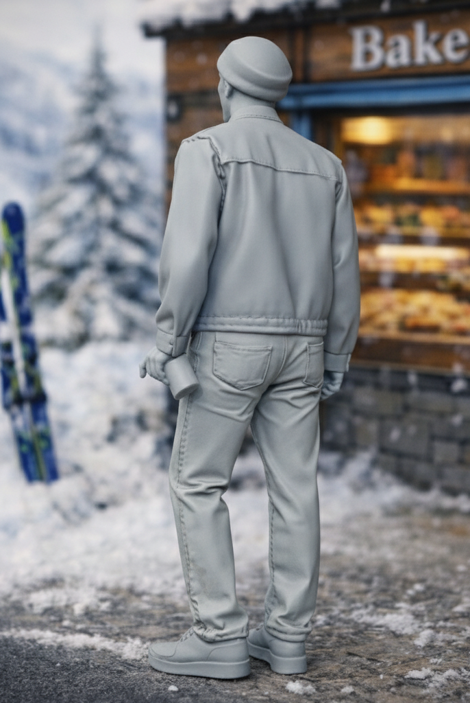 Alpine Local in Harrington Jacket & Light Denim | Resin Figurine