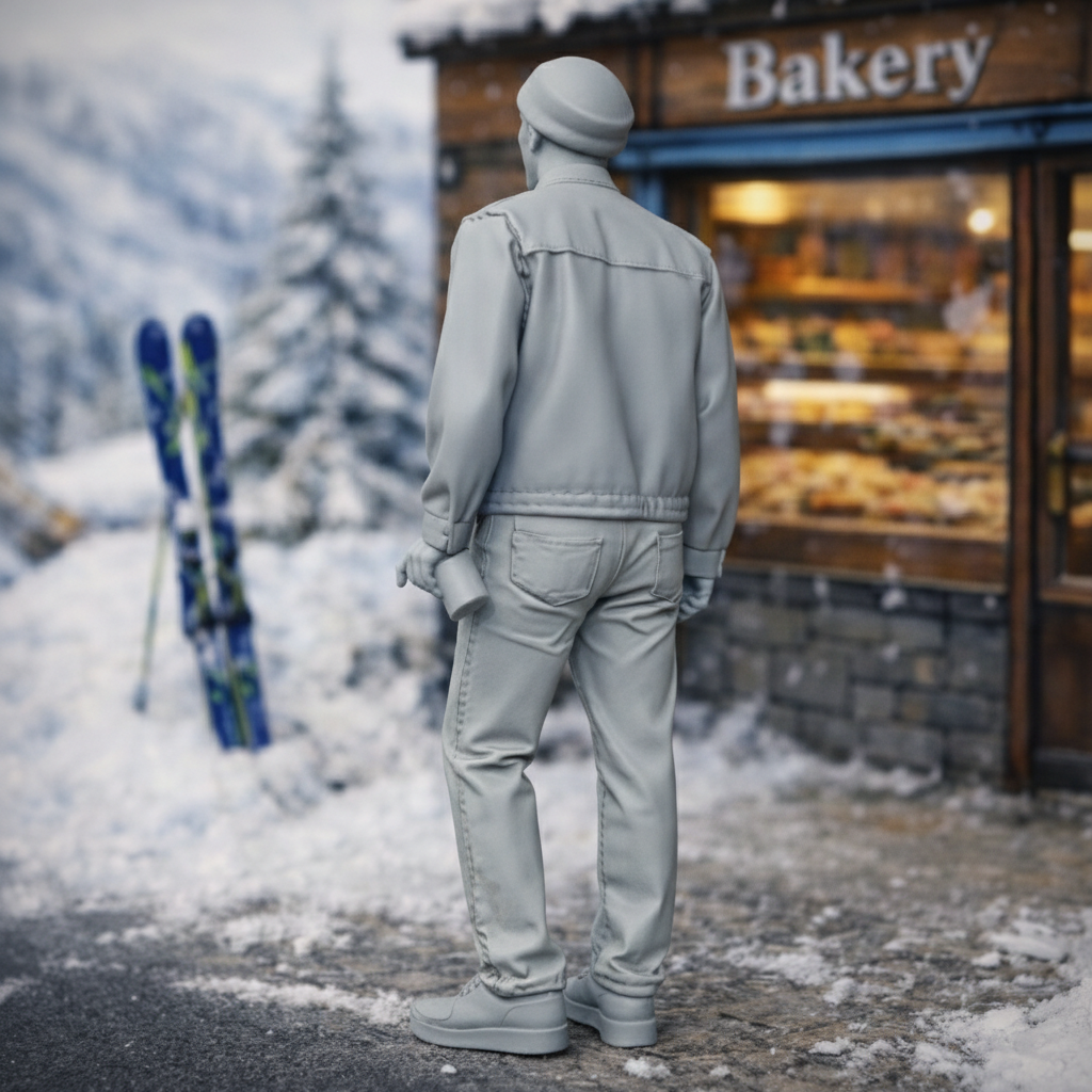 Alpine Local in Harrington Jacket & Light Denim | Resin Figurine