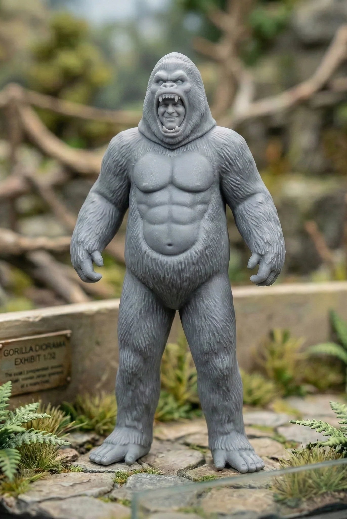 Fancy Dress Reveller in Gorilla Costume | Resin Figurine