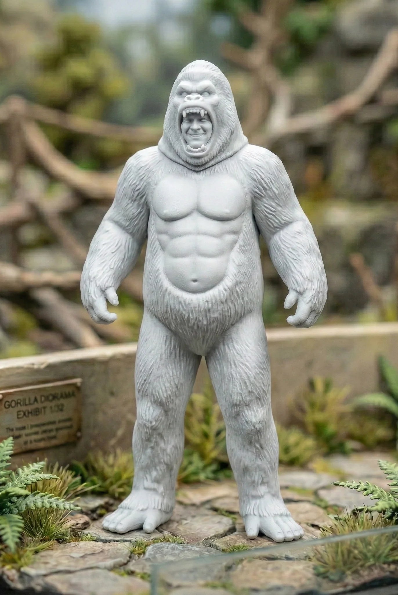 Fancy Dress Reveller in Gorilla Costume | Resin Figurine