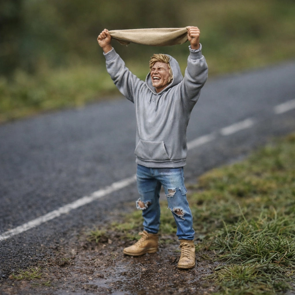 Jubilant Rally Fan | Resin Diorama Figurine