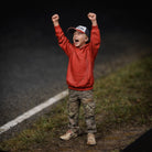 Excitable Young Racing Fan | Grey Resin Diorama Figurine