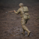 WWII Airborne Paratrooper | Grey Resin Diorama Figurine