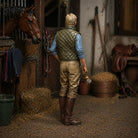 The Equestrian Trainer | Grey Resin Farm Diorama Figurine
