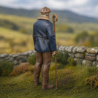 The Highland Shepherd | Grey Resin Farm Diorama Figurine