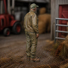 The Heritage Farmer | Grey Resin Farm Diorama Figurine