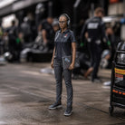 The Race Telemetry Engineer | Grey Resin Slot Car Diorama Figurine