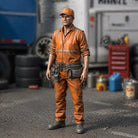 Track Maintenance Specialist | Grey Resin Slot Car Diorama Figurine