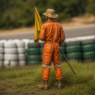 The Circuit Flag Marshal | Grey Resin Slot Car Diorama Figurine