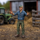 The Farm Hand | Grey Resin Farm Diorama Figurine