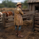 The Cattle Rancher | Grey Resin Farm Diorama Figurine