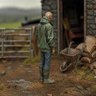 The Hill Farmer | Grey Resin Farm Diorama Figurine