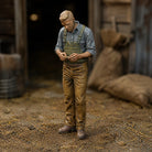 The Grain Inspector | Grey Resin Farm Diorama Figurine