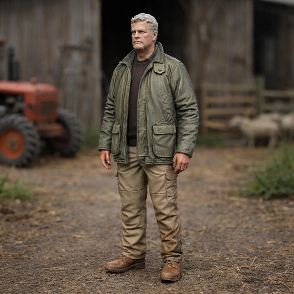 Countryside Foreman | Grey Resin Farm Diorama Figurine