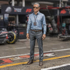 Race Team Owner | Grey Resin Slot Car Diorama Figurine