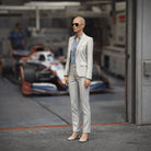 Elite Race Team Executive | Grey Resin Slot Car Diorama Figurine