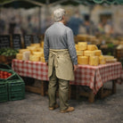 Artisanal Farmers Market Cheese Seller | Grey Resin Farm Diorama Figurine