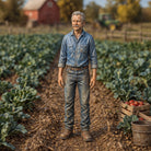 Market Garden Farmer | Grey Resin Farm Diorama Figurine