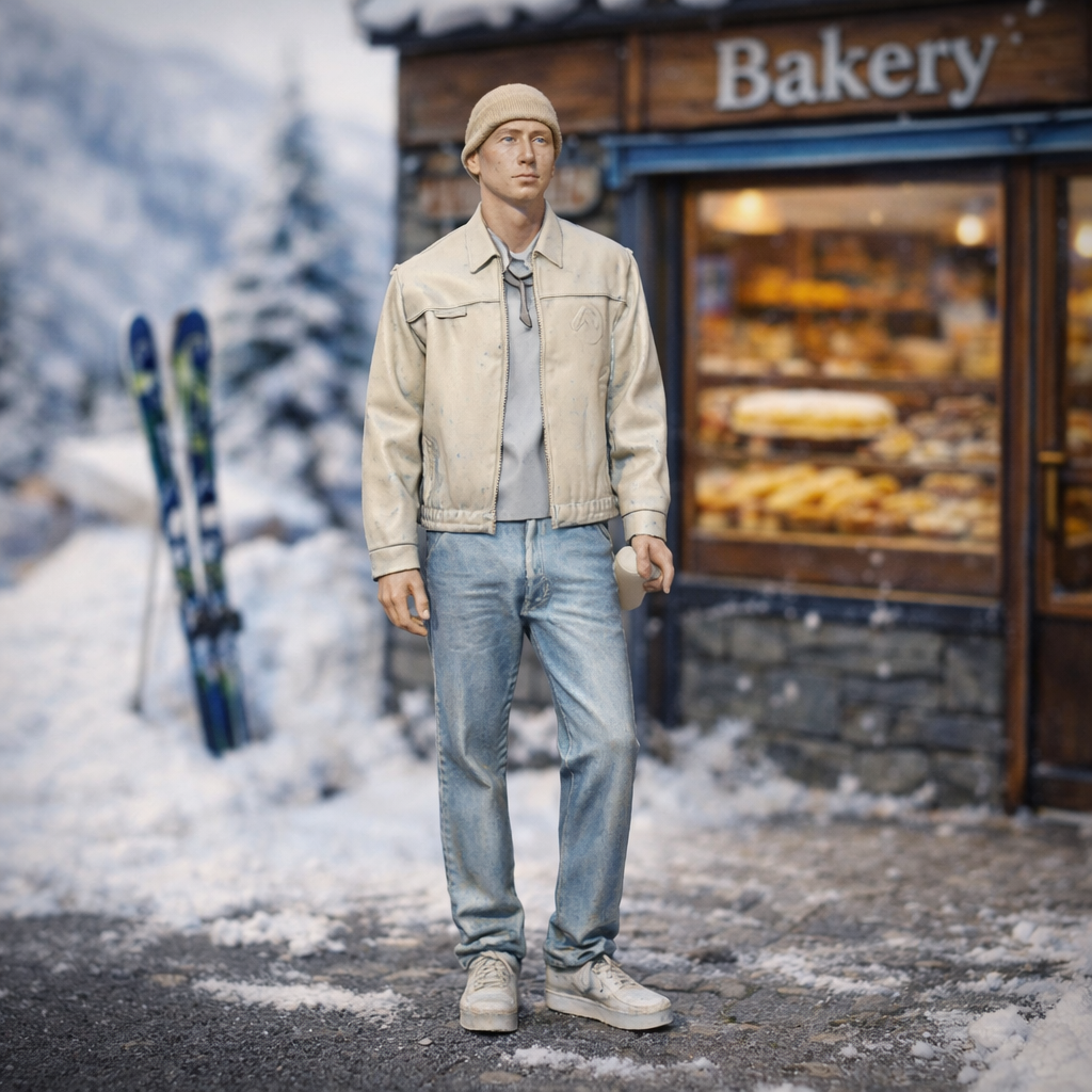 Alpine Local in Harrington Jacket & Light Denim | Resin Figurine