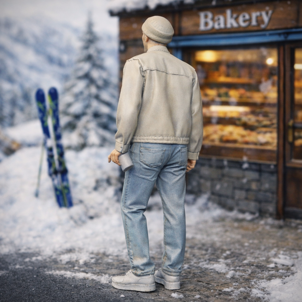 Alpine Local in Harrington Jacket & Light Denim | Resin Figurine