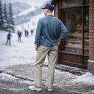 Modern Village Local in Open Flannel & Chinos | Resin Figurine