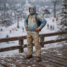 Professional Backcountry Guide in Hooded Expedition Shell | Resin Figurine