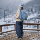 Cosy Alpine Explorer in Oversized Fleece & Wide-Leg Trousers | Resin Figurine