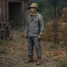 Terrifying Rural Scarecrow in Distressed Denim | Scale Resin Farm Diorama Figurine
