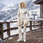 Professional Skier in Belted One-Piece with Fur-Trimmed Hood | Resin Figurine