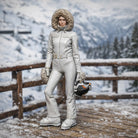 Professional Skier in One-Piece Suit with Fur-Trimmed Hood | Resin Figurine