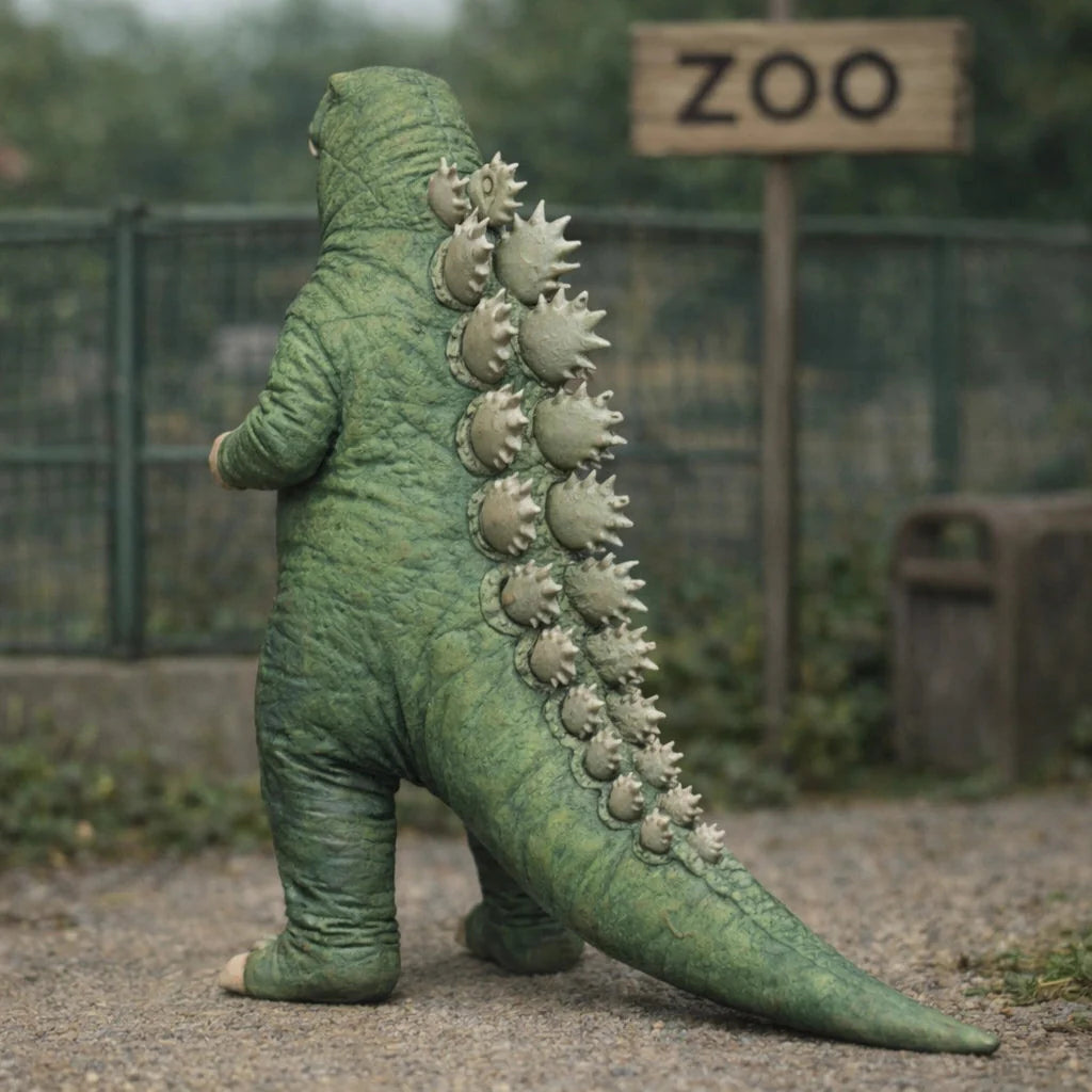 Fancy Dress Reveller in Dinosaur Costume | Resin Figurine
