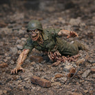 Resin Injured Zombie Soldier Figurine | Scaled Resin Diorama Figurine
