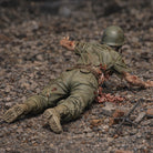 Resin Injured Zombie Soldier Figurine | Scaled Resin Diorama Figurine