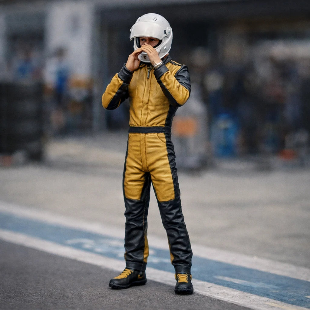 The Focus Driver | Racing Driver Helmet Prep Resin Figurine