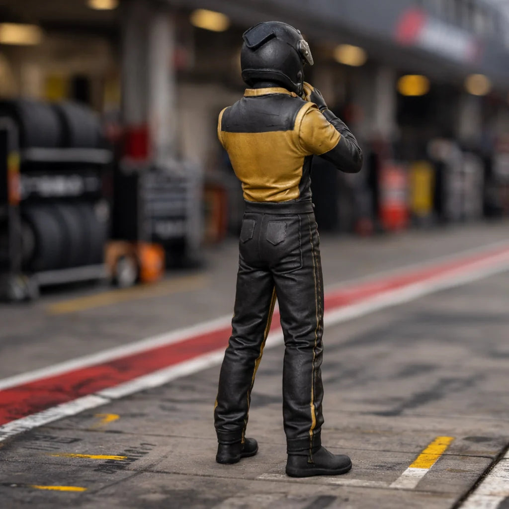 The Focus Driver | Racing Driver Helmet Prep Resin Figurine