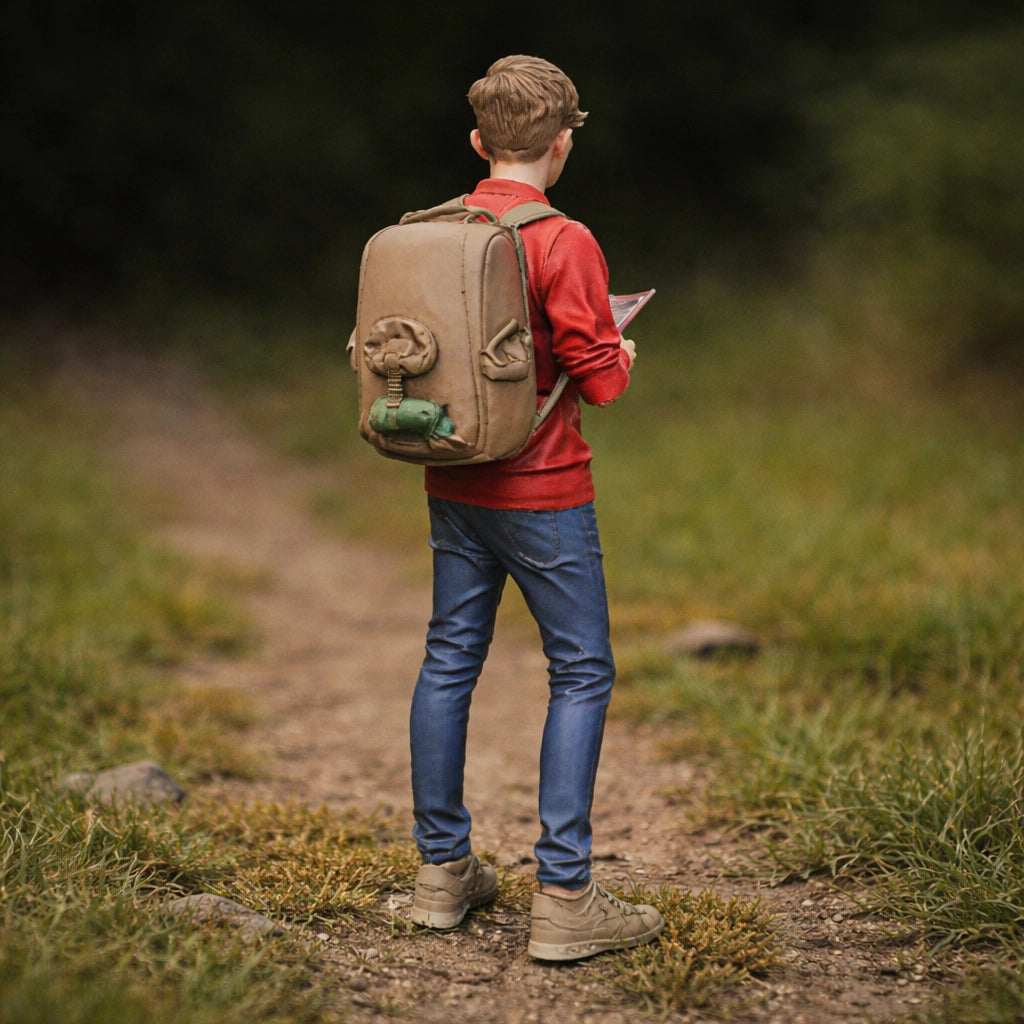 Modern Student Traveller | Resin Figurine