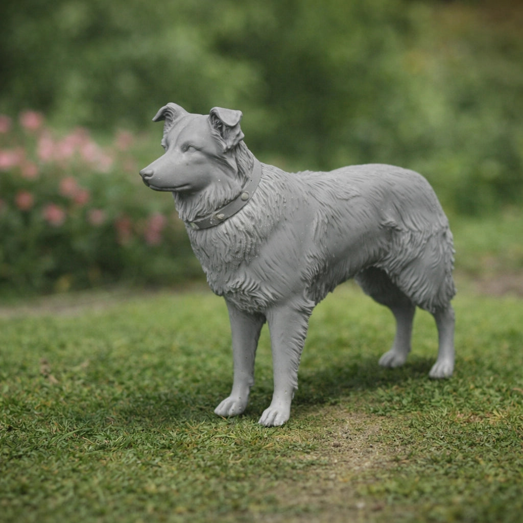Loyal Border Collie Dog | Resin Animal Accessory