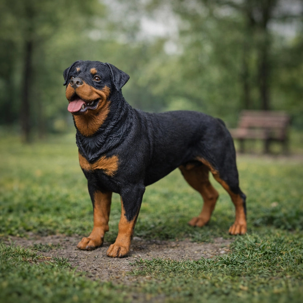 Powerful Rottweiler Dog | Resin Animal Accessory