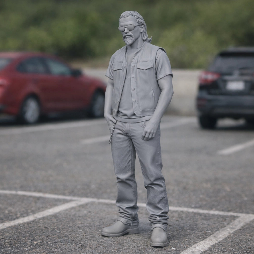 Modern Outlaw Hells Angel Biker | Resin Figurine