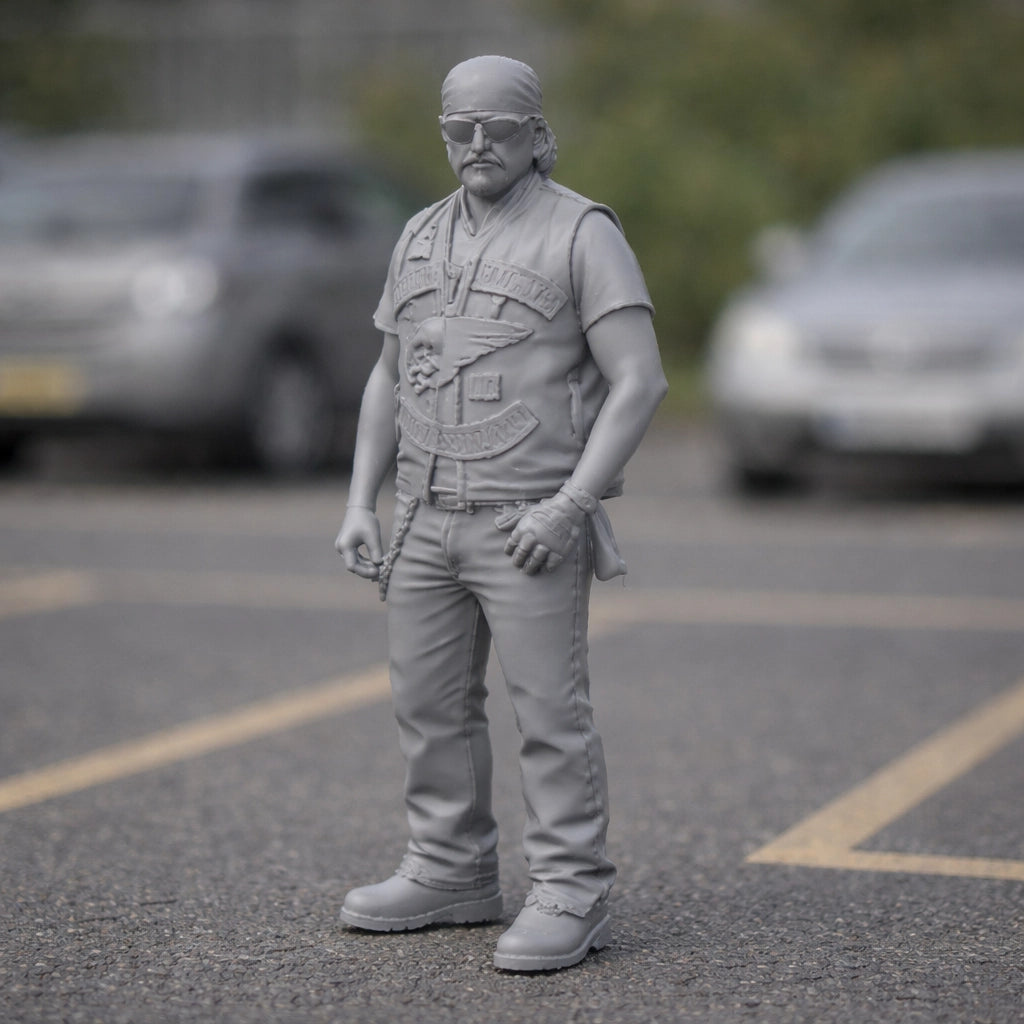 California Outlaw Hells Angel Biker | Resin Figurine