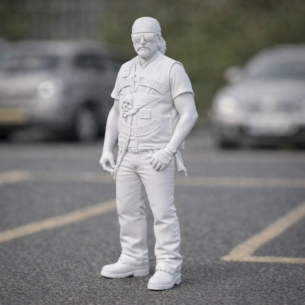 California Outlaw Hells Angel Biker | Resin Figurine