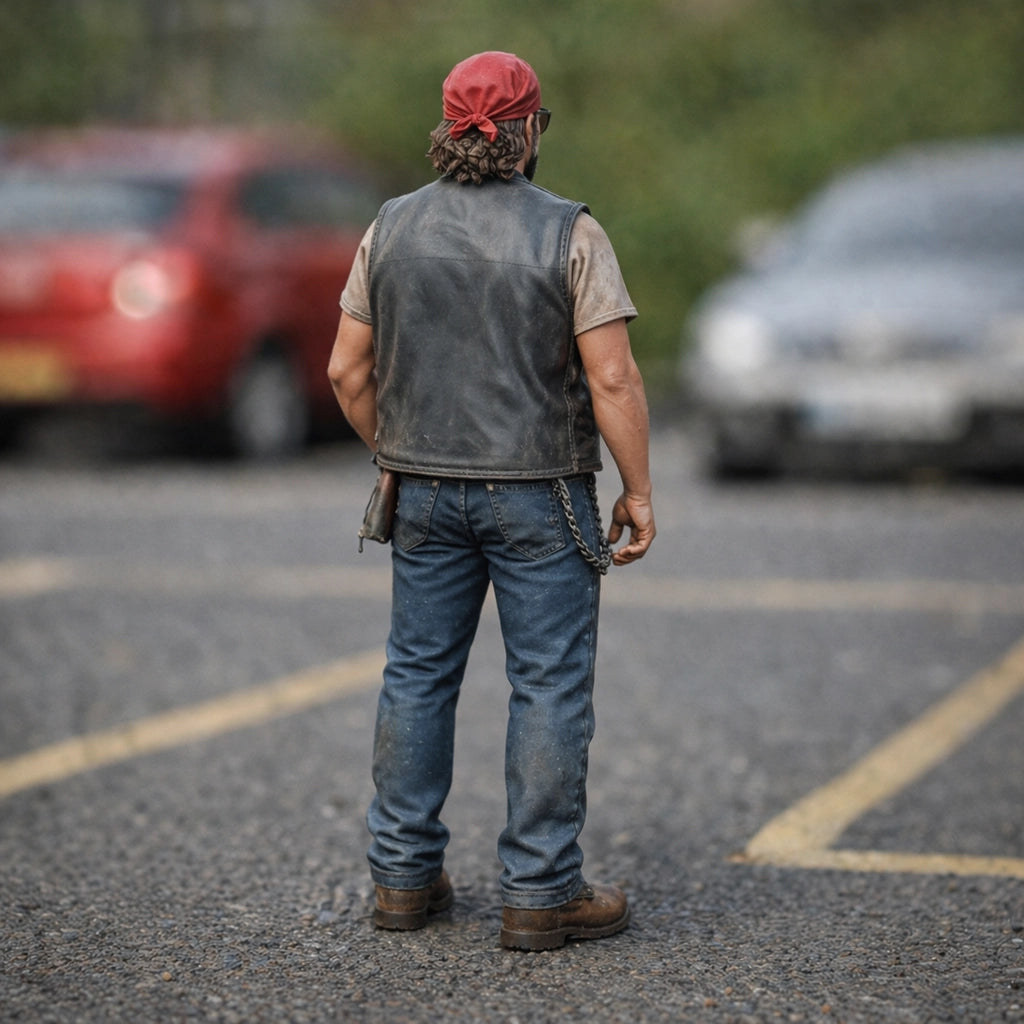 California Outlaw Hells Angel Biker | Resin Figurine